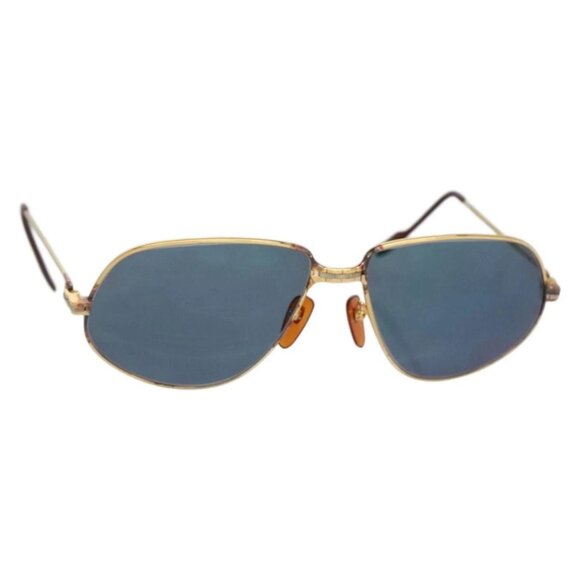 CARTIER Sunglasses Metal Blue Auth am8889 - Picture 1 of 15